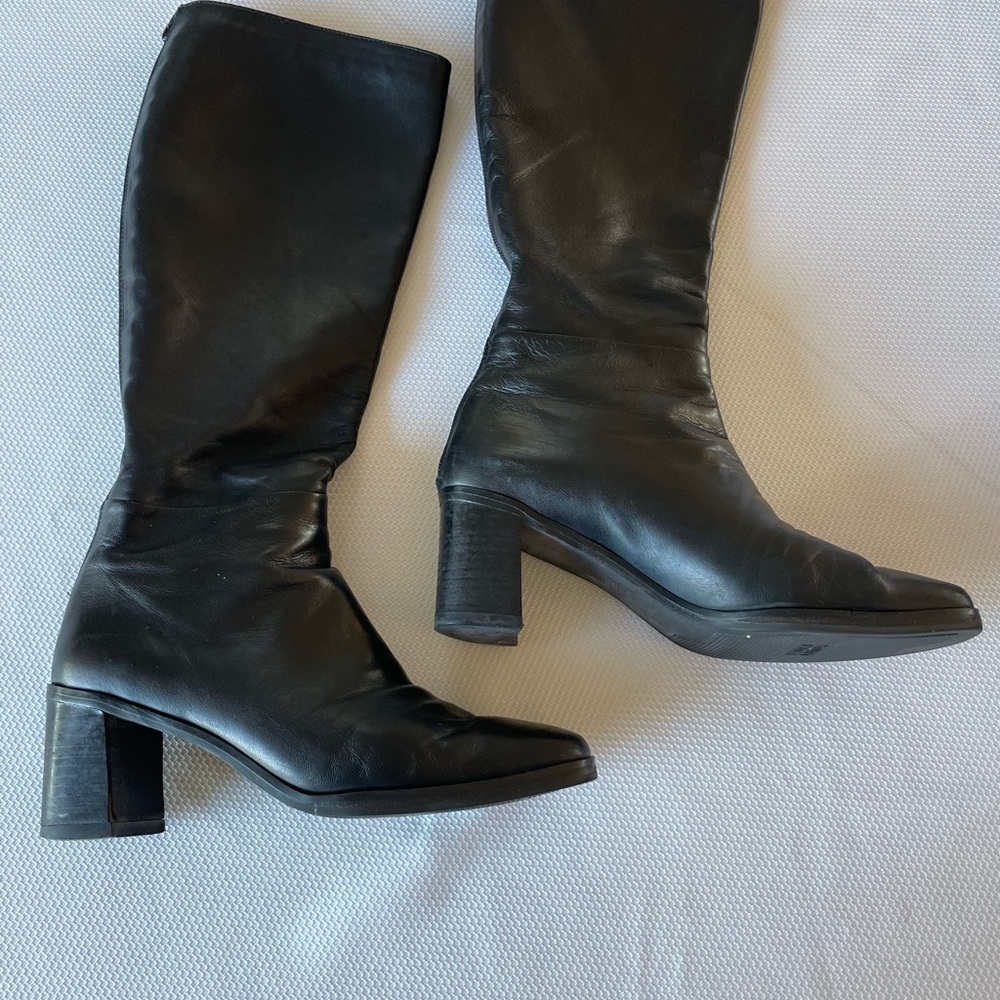 Stuart Weitzman Black Heeled Boots